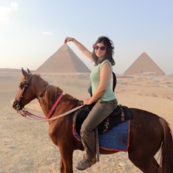 Maya Shweiky on horse in the MENA region